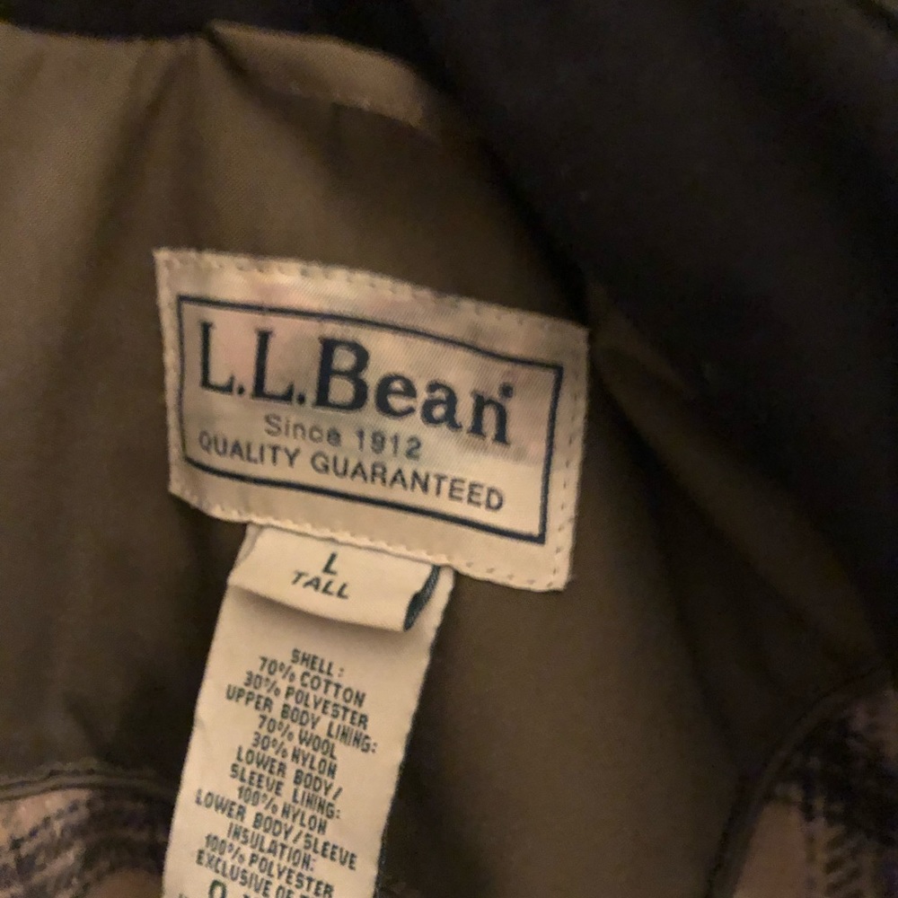 Men’s LL Bean XLT Nor-Easter Gortex INSULATED Parka L TALL WOOL LINED VINTAGE - Picture 13 of 15